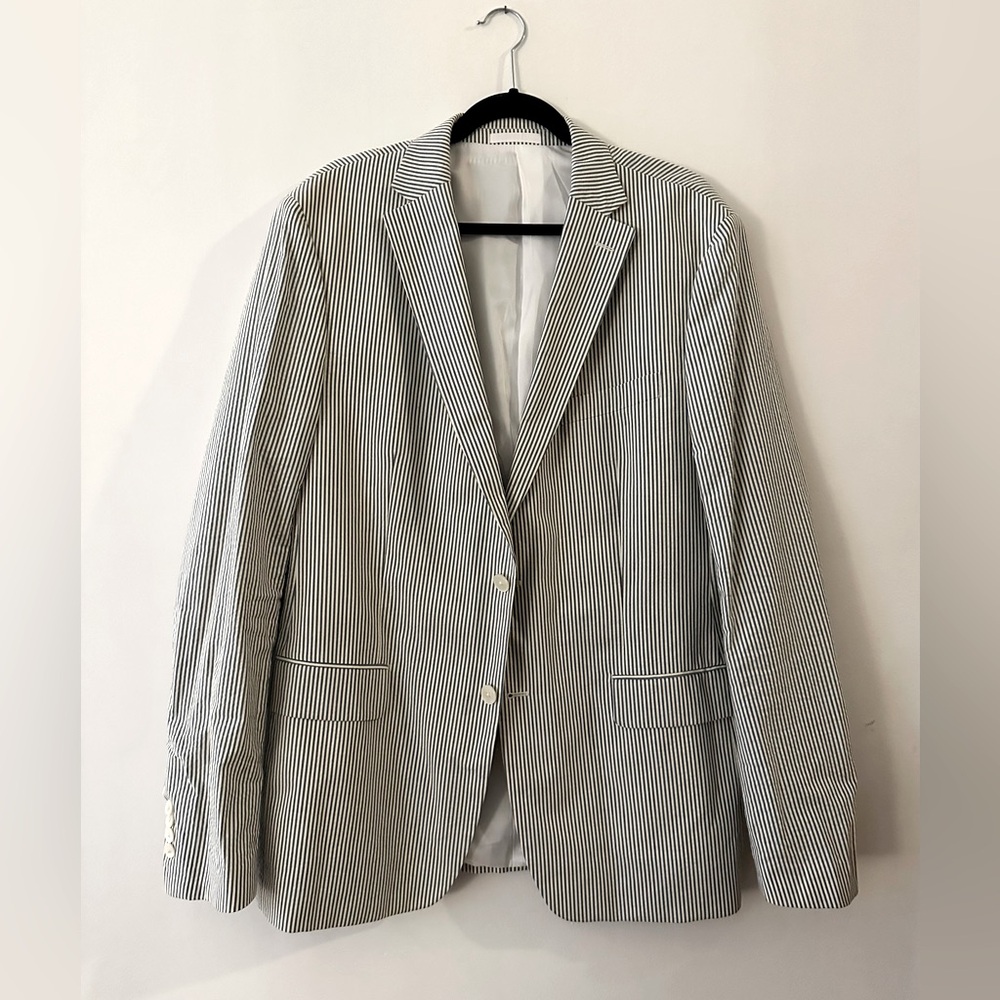 Ralph Lauren Men’s Polo Soft Seersucker Suit Jacket 43L - Blazer Sport Jacket